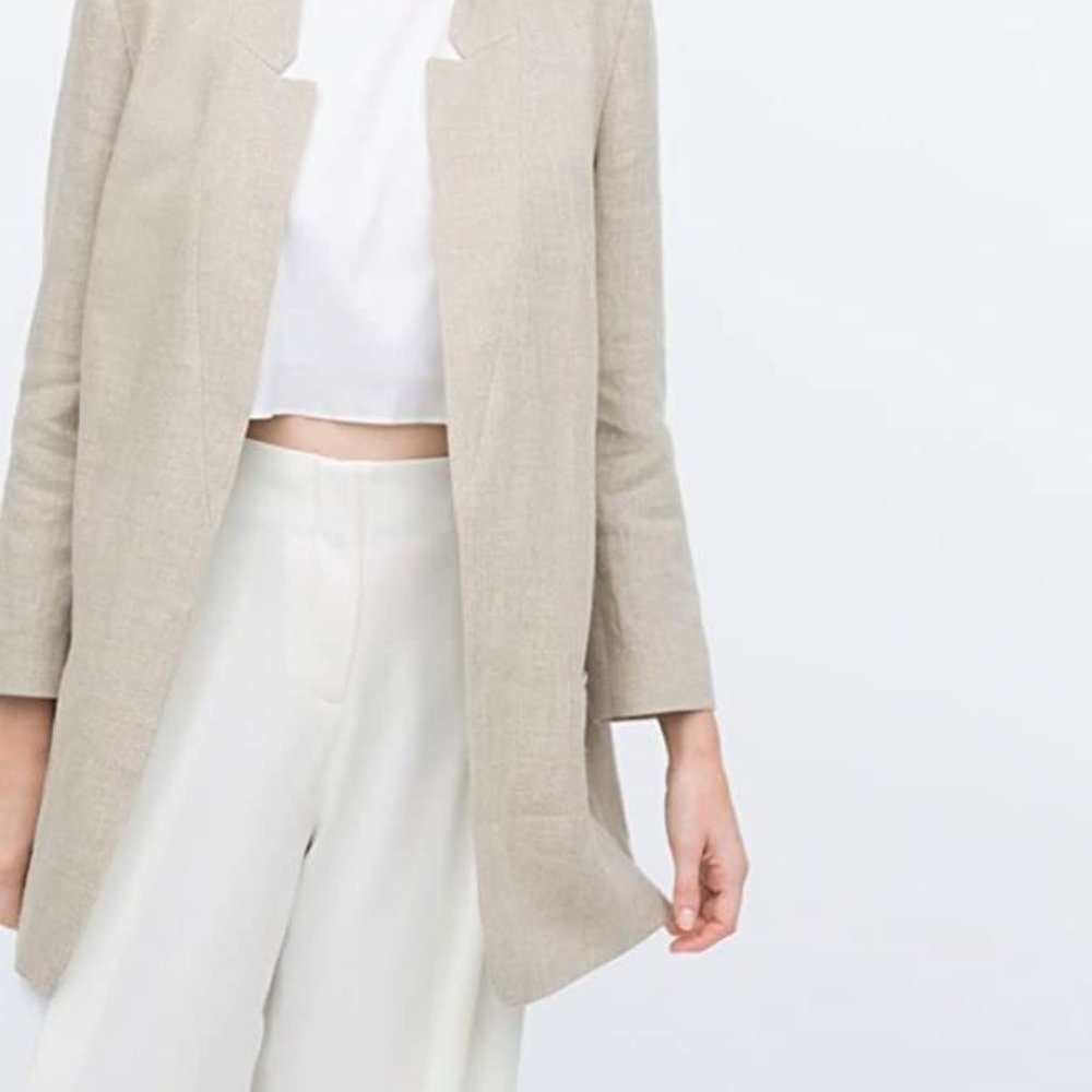 Zara Rustic Linen Blazer - Picture 2 of 7